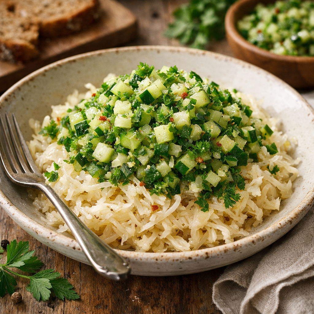 Relish z kiszonej kapusty i ogórków z pietruszką - zdjęcie 1