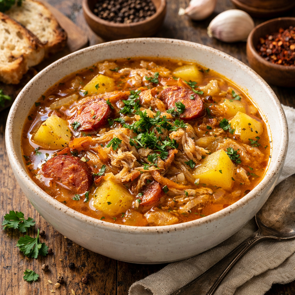 Zupa z kiszonej kapusty z ziemniakami - zdjęcie 1