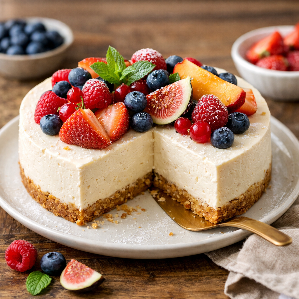 Tofu and Fruit Cheesecake - photo 1