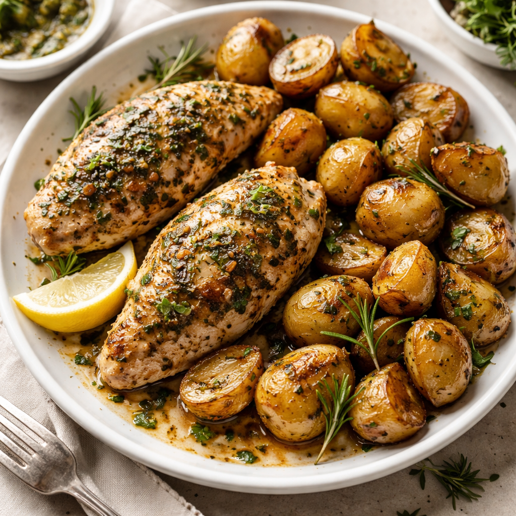 Herb Chicken with Roasted Potatoes - photo 1