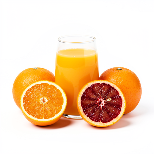 Fresh orange juice (a mix of sweet and blood oranges)