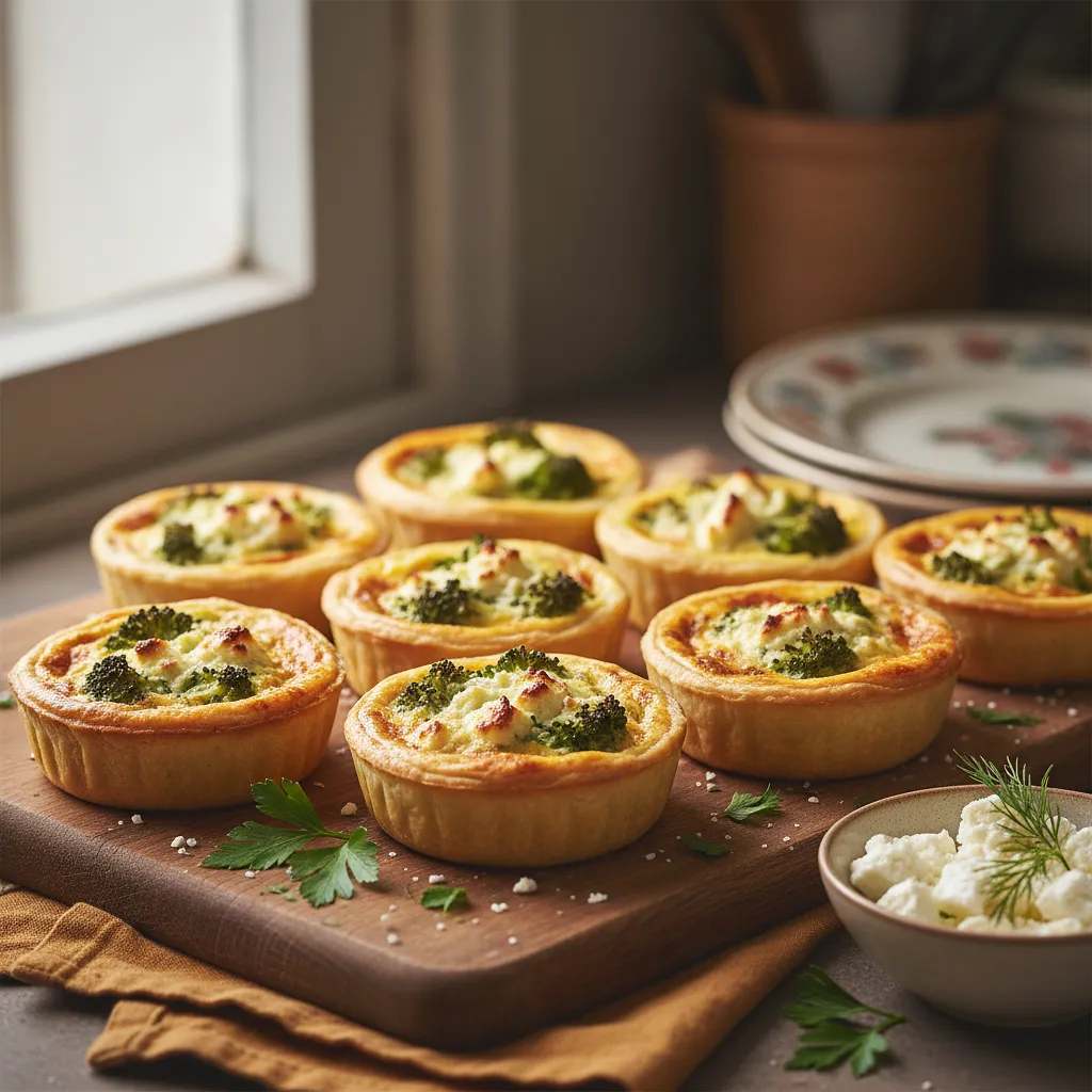 Mini quiche z brokułami i serem feta - zdjęcie 1