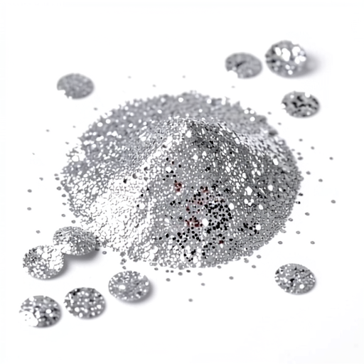 Edible silver glitter (a pinch)