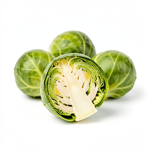 Brukselka, przekrojona na pół