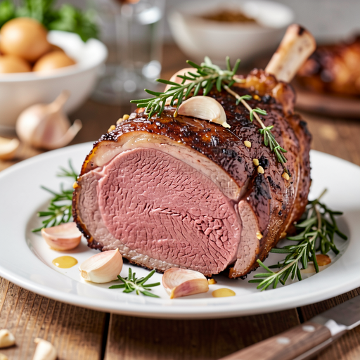 Lamb with herbs and garlic (Easter roasted leg) - photo 1