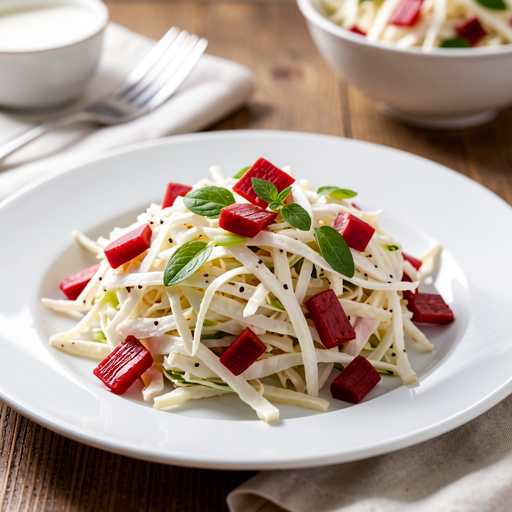 White Cabbage Salad with Horseradish and Rhubarb (Easter Twist) - photo 1