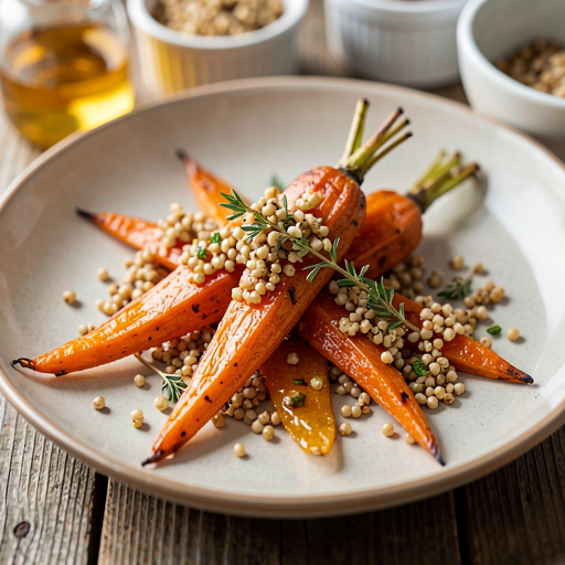 Baked Carrots with Honey, Thyme Gremolata, and Toasted Millet - photo 1