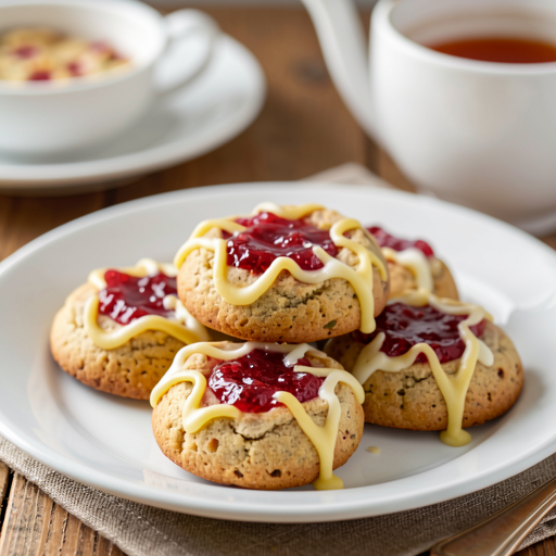 Butter Easter Cookies with Rhubarb-Strawberry Jam and Lemon Icing - photo 1