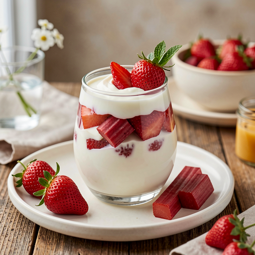 Easter cocktail with strawberry, rhubarb, and yogurt - photo 1