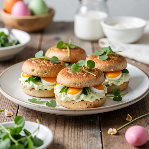Mini sandwiches with egg paste (Easter version with sorrel) - photo 1