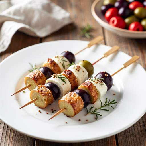 Recipe for: Easter Skewers with Olive and Cheese - photo 1