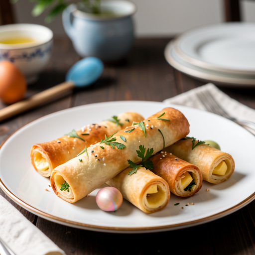 Puff pastry sticks with cheese (Easter twist) - photo 1