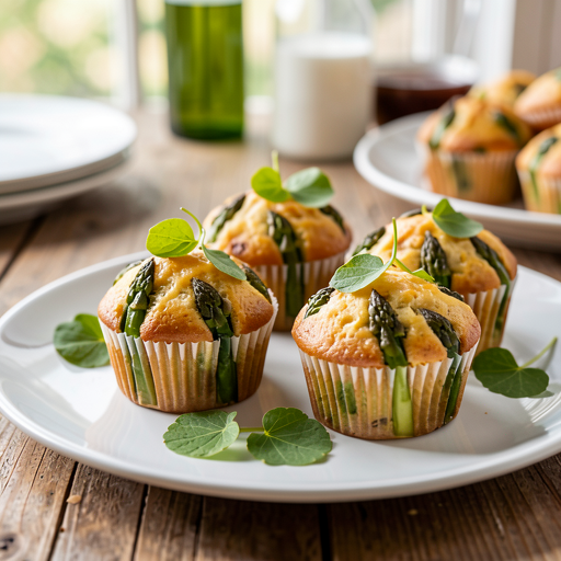 Recipe for: Asparagus cheese muffins with a sorrel accent - photo 1