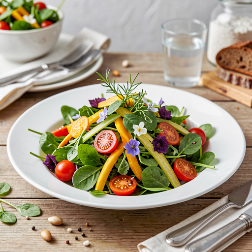 Spring salad with young vegetables for Easter - photo 1