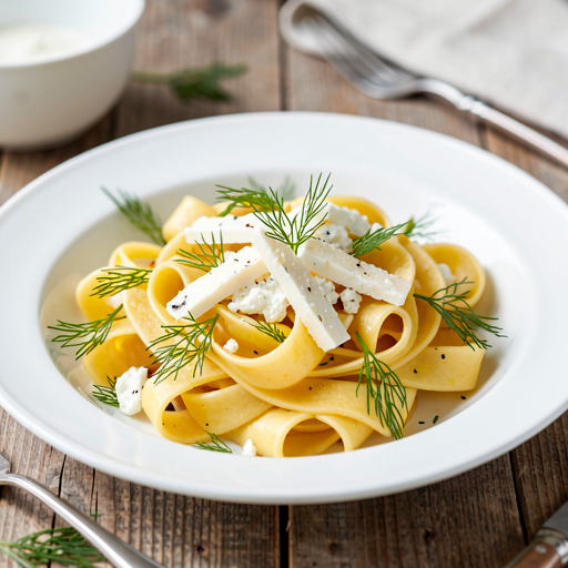 Egg Pasta with Dill (Easter Twist with Cottage Cheese and Horseradish) - photo 1