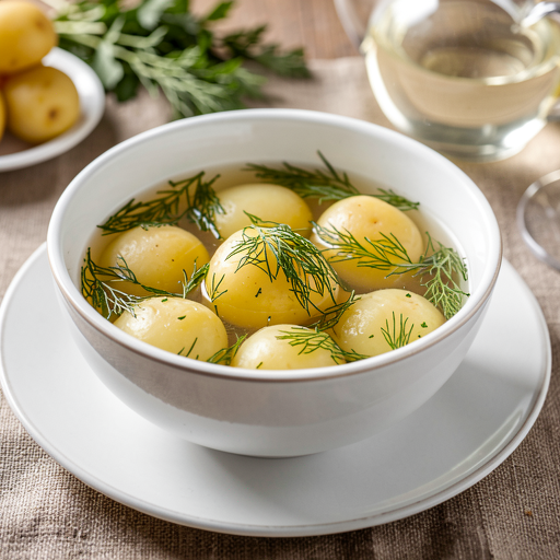Dill soup with young potatoes - photo 1