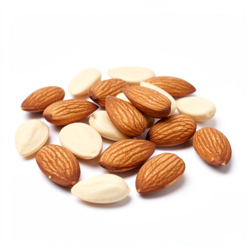 Blanched almonds for decoration