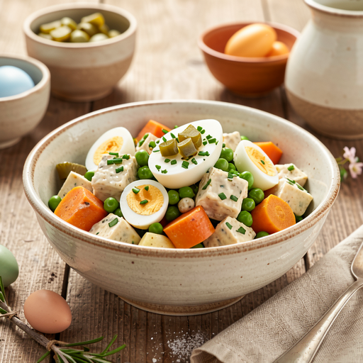 Traditional Easter Vegetable Salad with Horseradish (Homemade Version) - photo 1