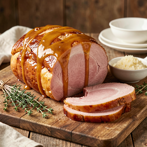 Szynka pieczona w miodzie (polska szynka pieczona z glazurą miodowo-musztardową) - photo 1