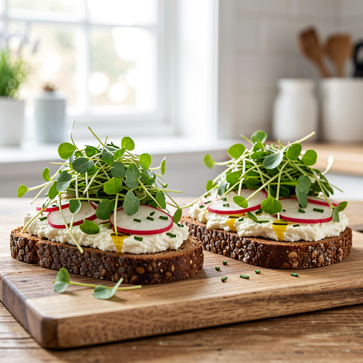 Kanapki z rzeżuchą i twarogiem wiosenne - zdjęcie 1