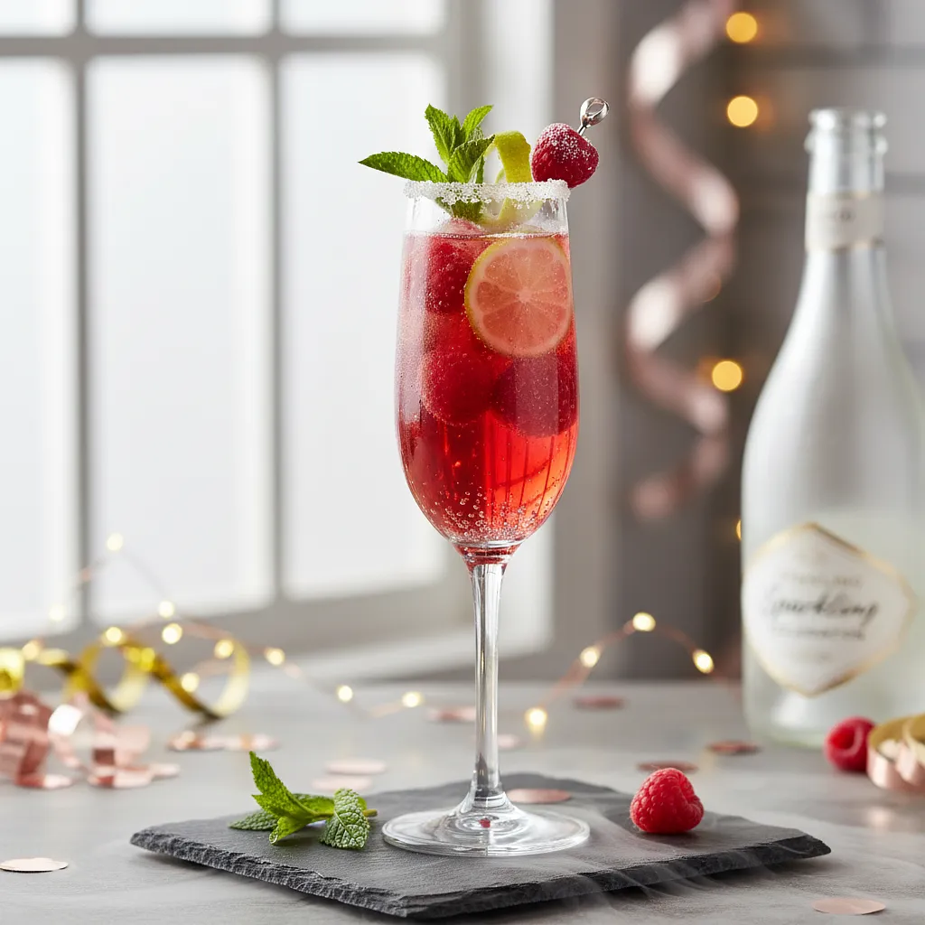 Bezalkoholowy Koktajl Malinowy 'Sylwestrowa Iskra' - photo 1