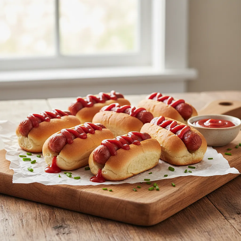 Mini hot-dogi z ketchupem - zdjęcie 1