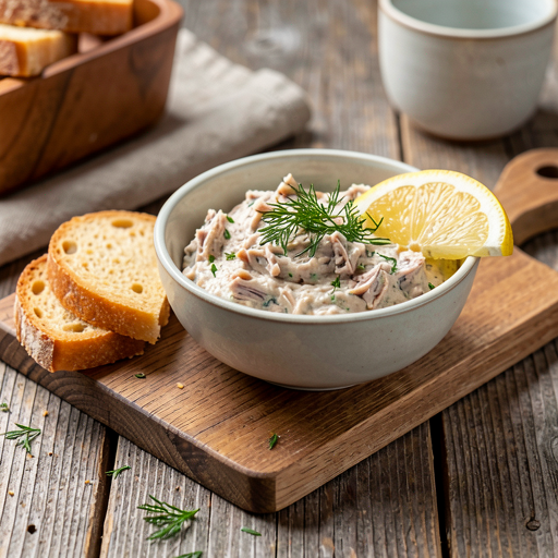 Smoked mackerel pasta with sourdough bread - photo 1