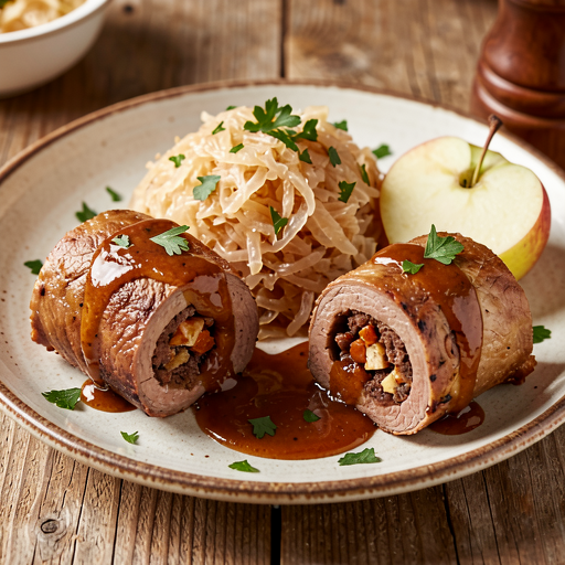 Spicy beef rolls with sauerkraut - photo 1