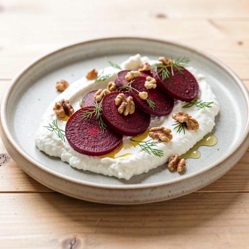 Young beets with cheese and nuts - photo 1