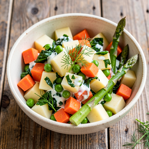 Spring vegetable salad with sorrel and buttermilk - photo 1