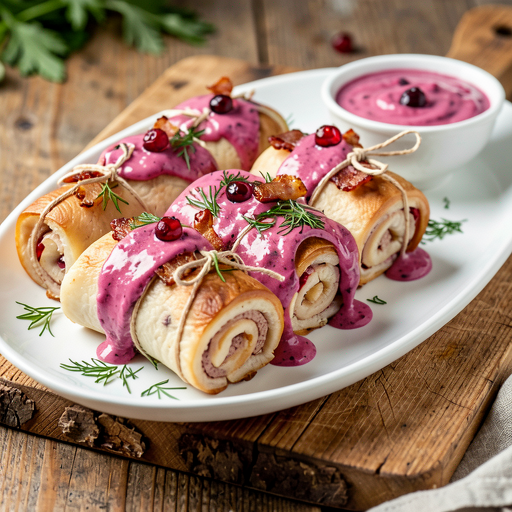 Pork zrazy with beets and cranberries (Polish-modern) - photo 1