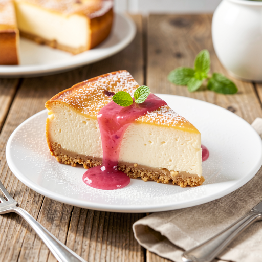 Easter cheesecake with rhubarb and a crumbly base - photo 1
