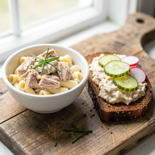 Pasta z tuńczyka z twarogiem i szczypiorkiem - zdjęcie 1