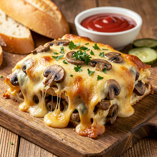 Casserole with cheese and mushrooms - photo 1