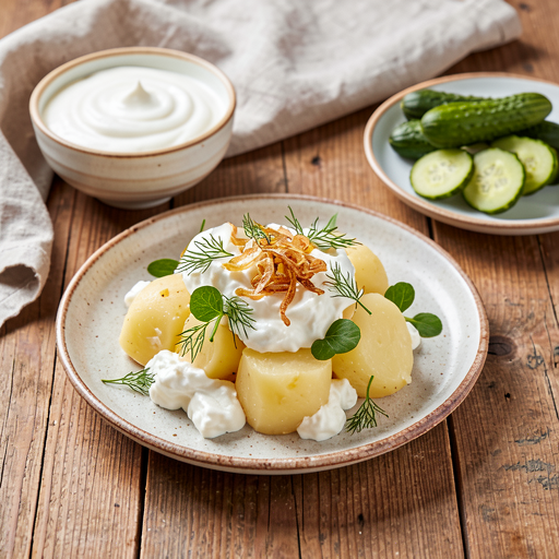Potatoes with cottage cheese (spring variant with dill and sorrel) - photo 1