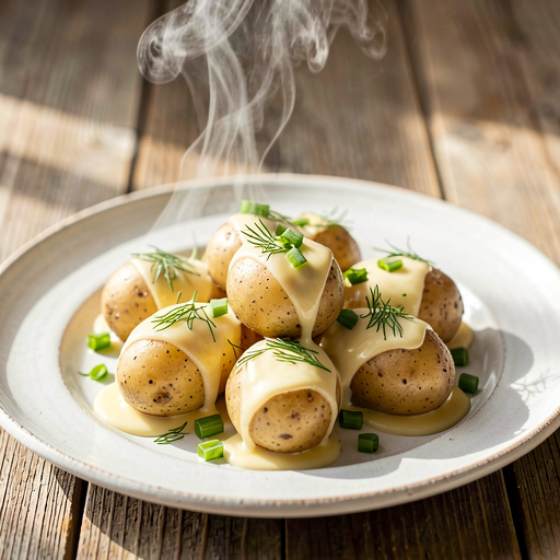 Young potatoes with butter and dill - photo 1