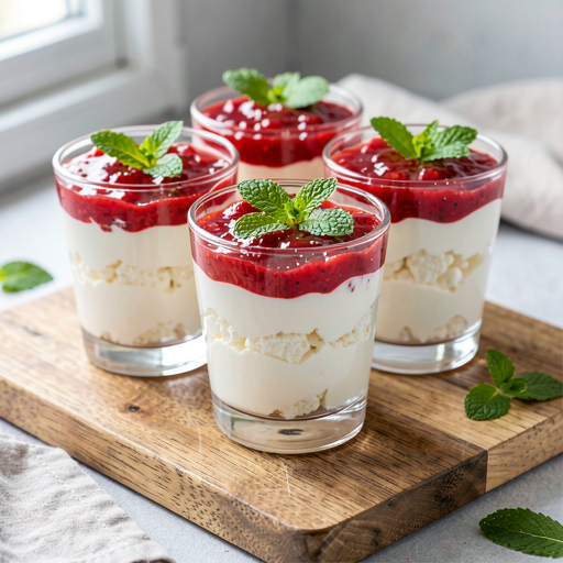 Cottage Cheese with Strawberry Jam (Polish Dessert in 10 Minutes) - photo 1