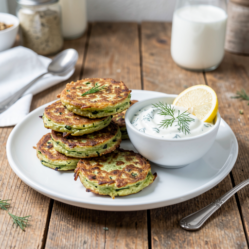 Zucchini Fritters with Dill Yogurt - photo 1