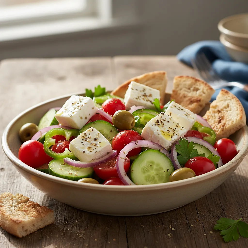 Sałatka grecka z serem feta - zdjęcie 1