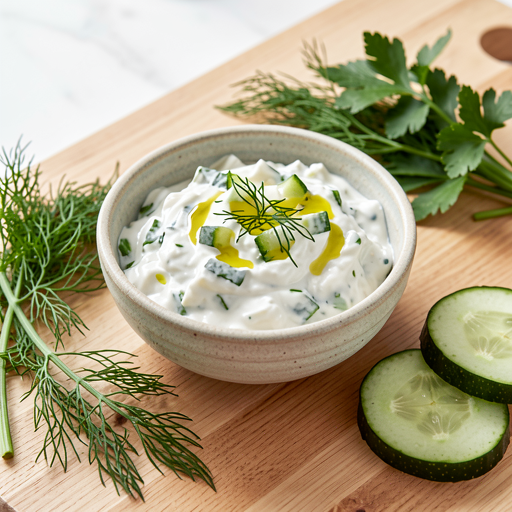 Przepis na: Sos tzatziki z ogórkiem i koperkiem - zdjęcie 1
