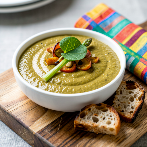 Recipe for: Roasted Vegetable Sauce with Sorrel and Asparagus Twist - photo 1