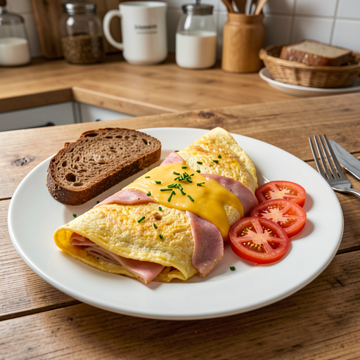 Omlet z szynką i serem - zdjęcie 1