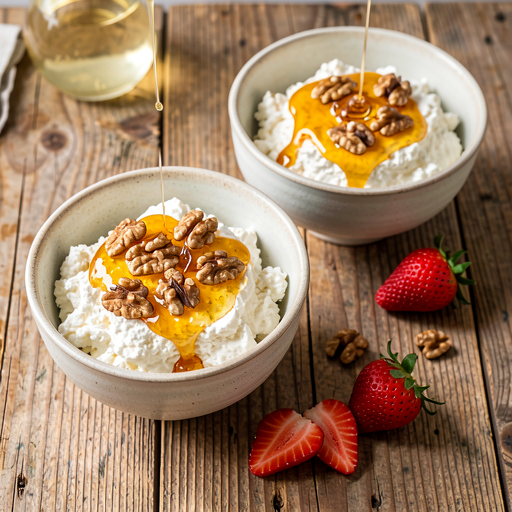 Cottage cheese with honey and nuts - photo 1