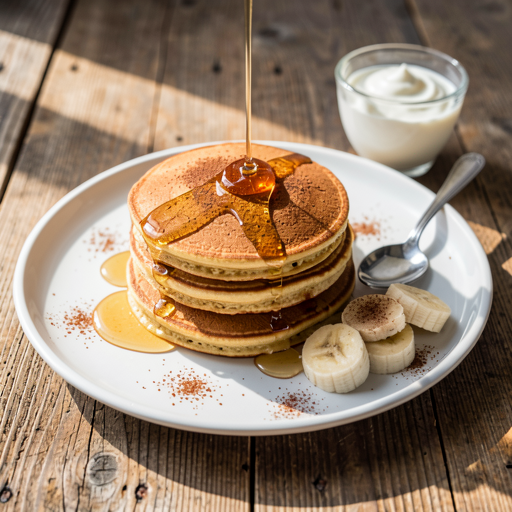 Banana pancakes with egg - photo 1