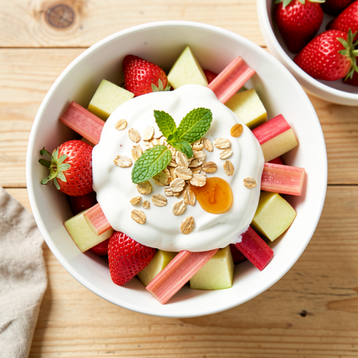 Sałatka owocowa z jogurtem i rabarbarem - zdjęcie 1