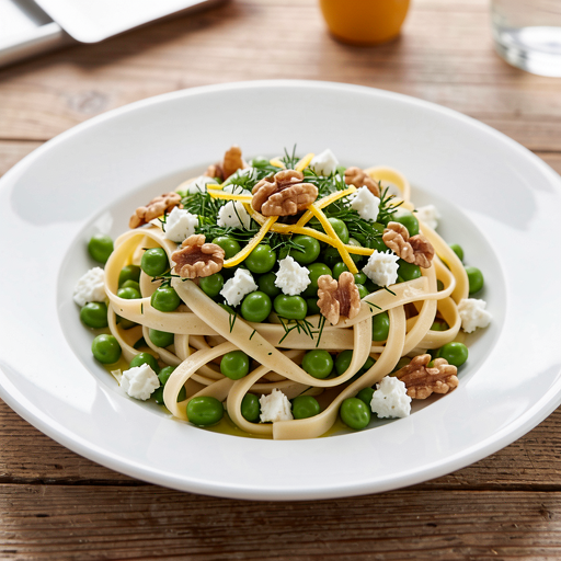 Pasta with broad beans and feta - photo 1