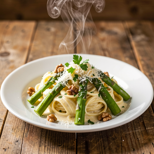Pasta with Asparagus in Creamy Lemon Sauce - photo 1