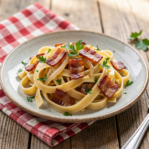Pasta with Bacon and Onion - photo 1