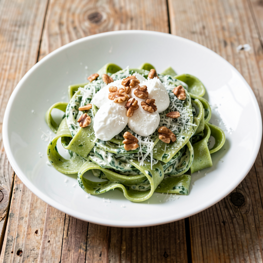 Green pasta with spinach and ricotta - photo 1