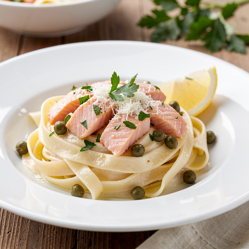 Pasta with salmon and capers - photo 1